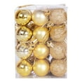 thumbnail image 2 of Solid Print Plastic Shatterproof Christmas Baubles Ball Ornaments, 24 Count (1.18"), 2 of 9