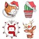 thumbnail image 2 of Pegatina de pared de animales de Navidad, gato, ciervo, Cactus, decoración de baño, inodoro, sala de estar, armario, refrigerador, decoración del hogar, T392 #, 2 of 4