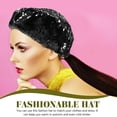 thumbnail image 3 of TEHAUX Beret Negro Vintage Para Mujer Con Lentejuelas Estilo Ideal Para Y Ocasiones Especiales, 3 of 6