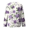 thumbnail image 5 of hxobax Cute Floral Sweatshirts for Womens Fall Trendy Pullover Long Sleeve Crewneck Tunic Top Shirts, 5 of 5