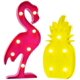 thumbnail image 1 of Decoraciones para fiestas Flamencos Luces de piña Suministros para fiestas temáticas tropicales hawaianas Decoración de cumpleaños para mesa de pared Centros de mesa ER, 1 of 5