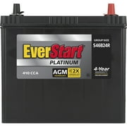 EverStart Platinum AGM Automotive Battery, Group Size S46B24R 12 Volt, minimum 325 CCA