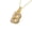 Gold B, variant on Women's Men's Stainless Steel Bubble Letter Charm Necklace