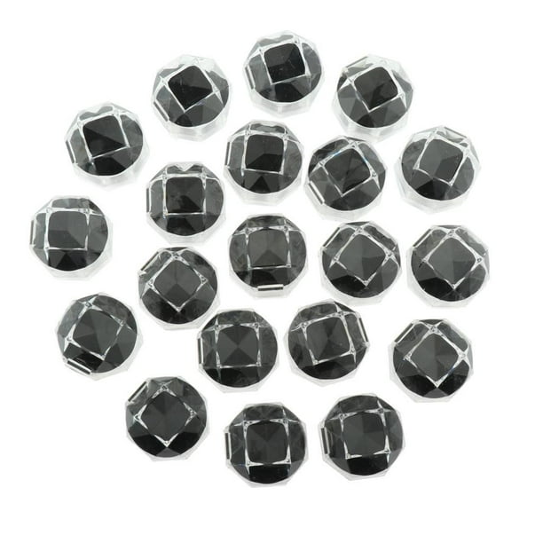 Prettyia 20 piezas caja de de acrílico elegante caja de almacenamiento Negro