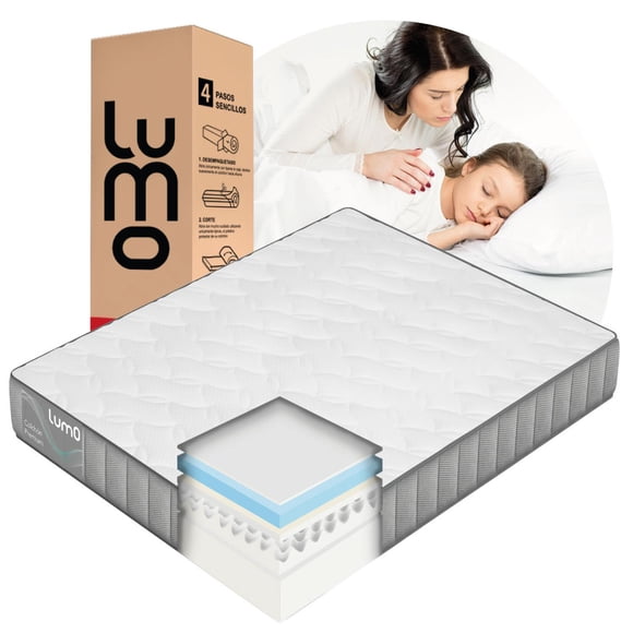 Colchon Premium Queen Size Memory 25cm Transpirable en Caja