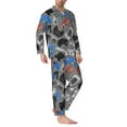 thumbnail image 3 of Bingfone Men'S Pajama Set 2 Piece Loungewear Pjs, Long Sleeve With Pajama Pants-Video Game, 3 of 9
