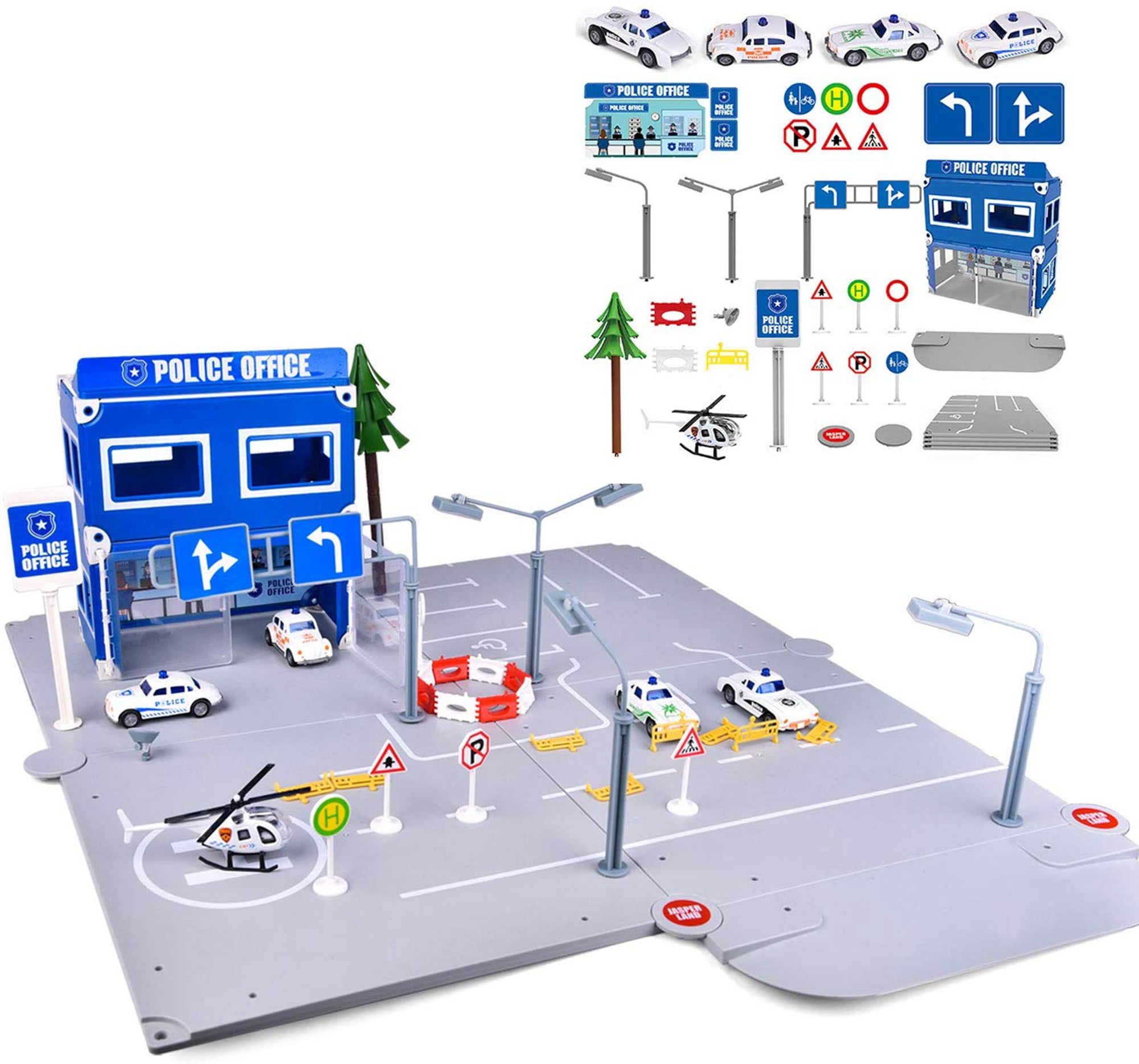 City Police Mobile Command Center Truck Building Toy, Action Cop Car, Play  Set for Boys and Girls aged 6 to 12 (93 Pieces)