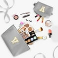 thumbnail image 6 of DAKIMOE Makeup Bag Cosmetic Bags Organizer Personalized Initial Travel Essentials Toiletry Bag for Birthday Christmas Girlfriend Teacher Valentines Day Gifts, 6 of 9