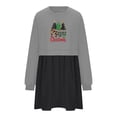 thumbnail image 4 of Pisexur Robes de Noël pour Femmes Mode Imprimé Noël Robes de Vacances Décontractées Col Rond Manches Longues Robe Fluide à Étages Mini Robe de Fête, 4 of 4