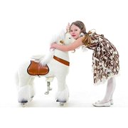 Smart Gear Pony Cycle White Unicorn Ride on Toy: 2 Sizes: World's First Simulated Riding Toy for Kids Age 4-9 Years Ponycycle Ride-on Medium