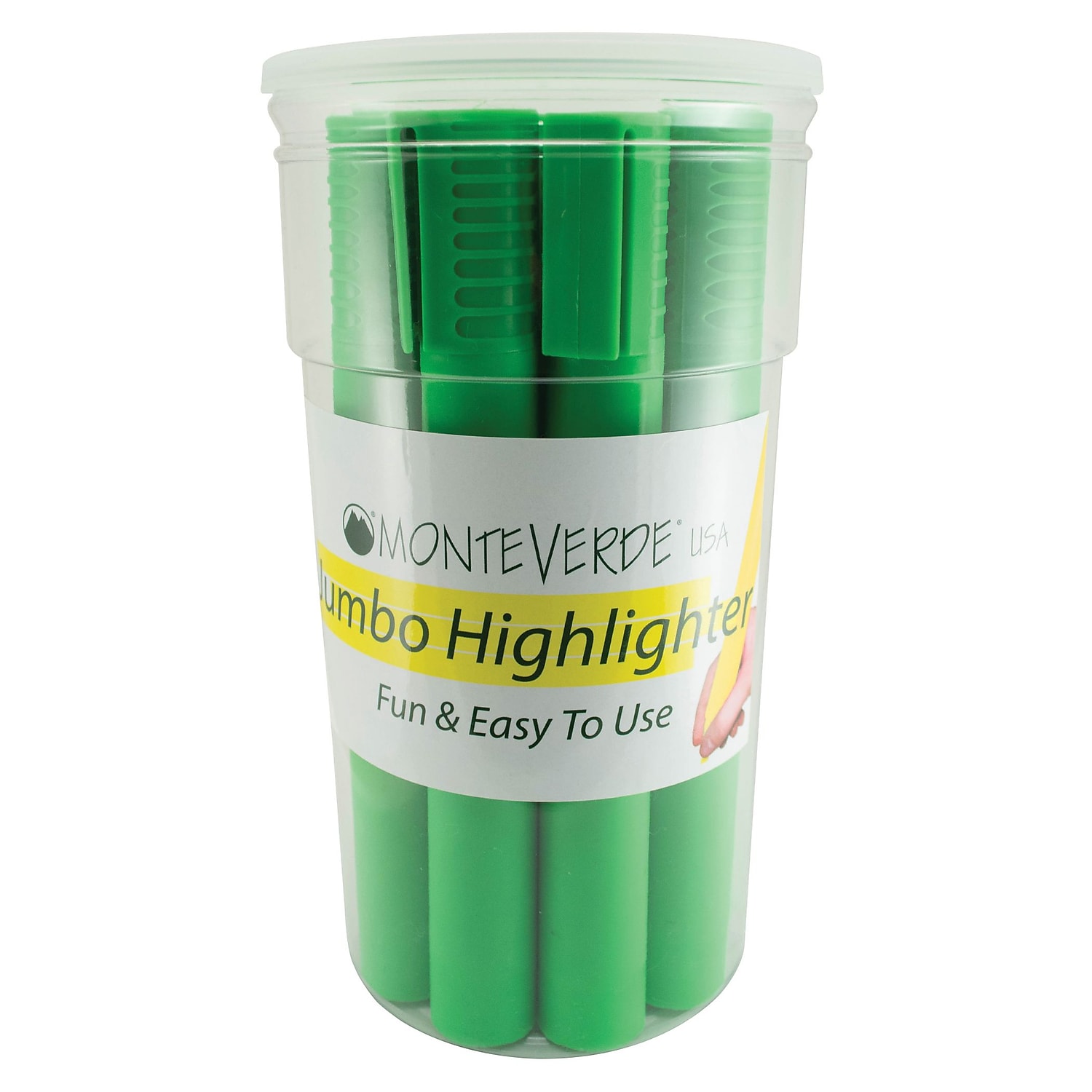 Monteverde Jumbo Highlighter Angled Tip Green 12 Piece Tub (MV20613)