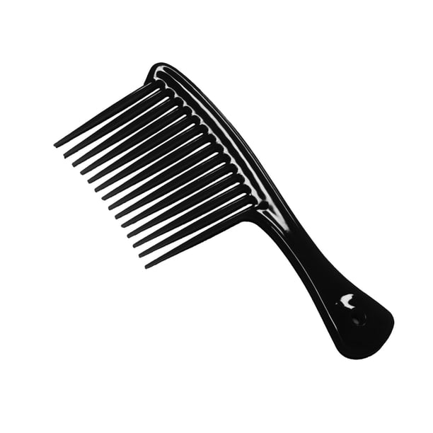 Peine de dientes anchos y mango grande para desenredar y reducir la caída del cabello