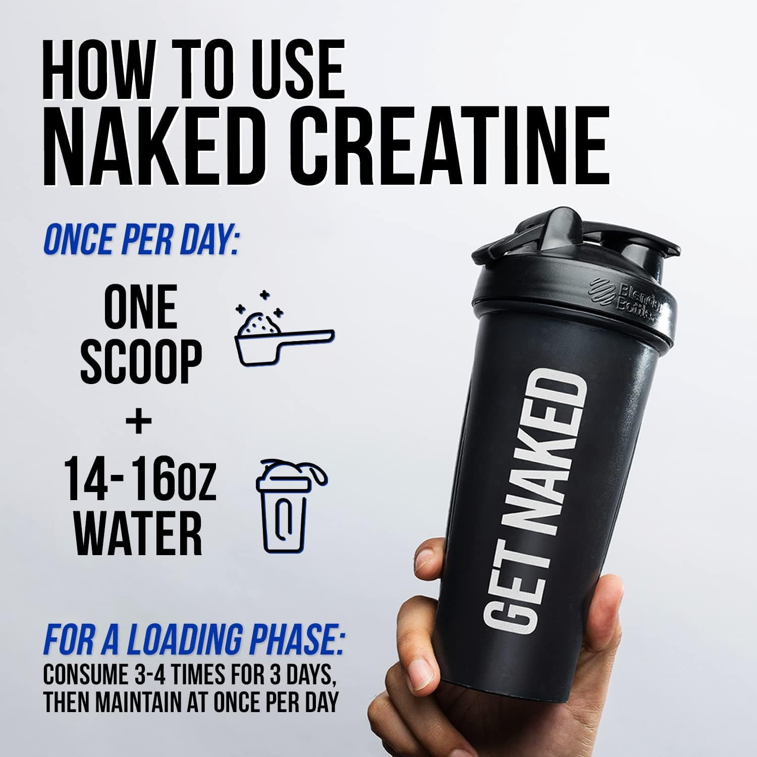 Naked Creatine Monohydrate, Unflavored Micronized Creatine Powder Supplement, 1KG 200 Servings