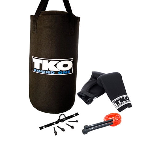 Kids Heavy Bag Boxing Set by TKO with 25Pound Punching Bag, Youth Boxing Gloves, and 8Foot