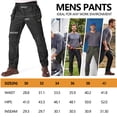 thumbnail image 2 of liyiyiyia Cargo Pants for Men Stretch Work Pants Water Resistant Utility Safety Pants Construction Work wear Trousers Black 36, 2 of 8