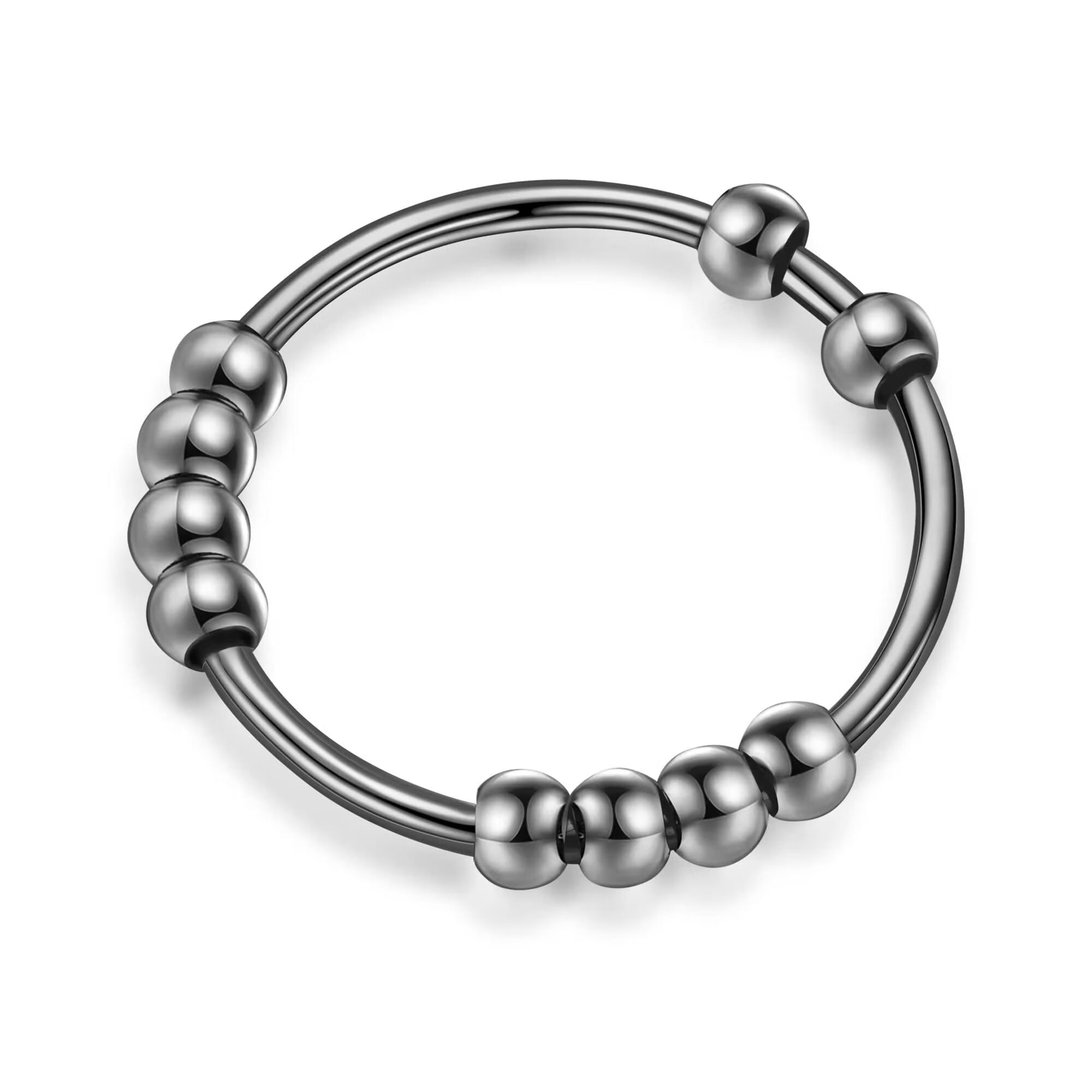 SMILEST Anxiety Ring for Women 925 Sterling Silver Fidget Rings for Anxiety Spinner Ring Anxiety