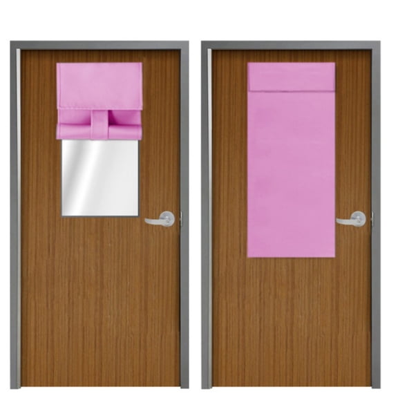 Manfiter Classroom Door Window Cover School Small Curtains Self Adhesive Room Darkening No Drill Blackout Shades 9.8 x 39.4 Inch