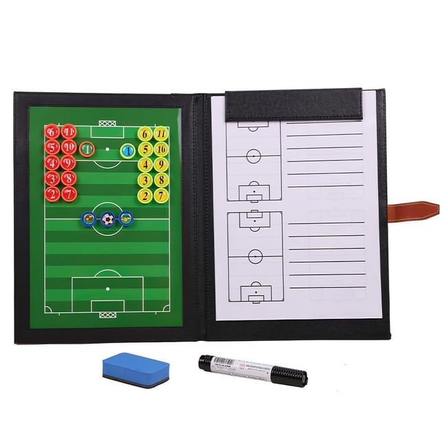 Tablero De Entrenamiento De Fútbol Magnético, Tablero De Entrenamiento De Fútbol, Tablero De Estrategia Plegable Y Portátil Con Rotulador, Borrador De Bolígrafo Guardurnaity OD005852-00