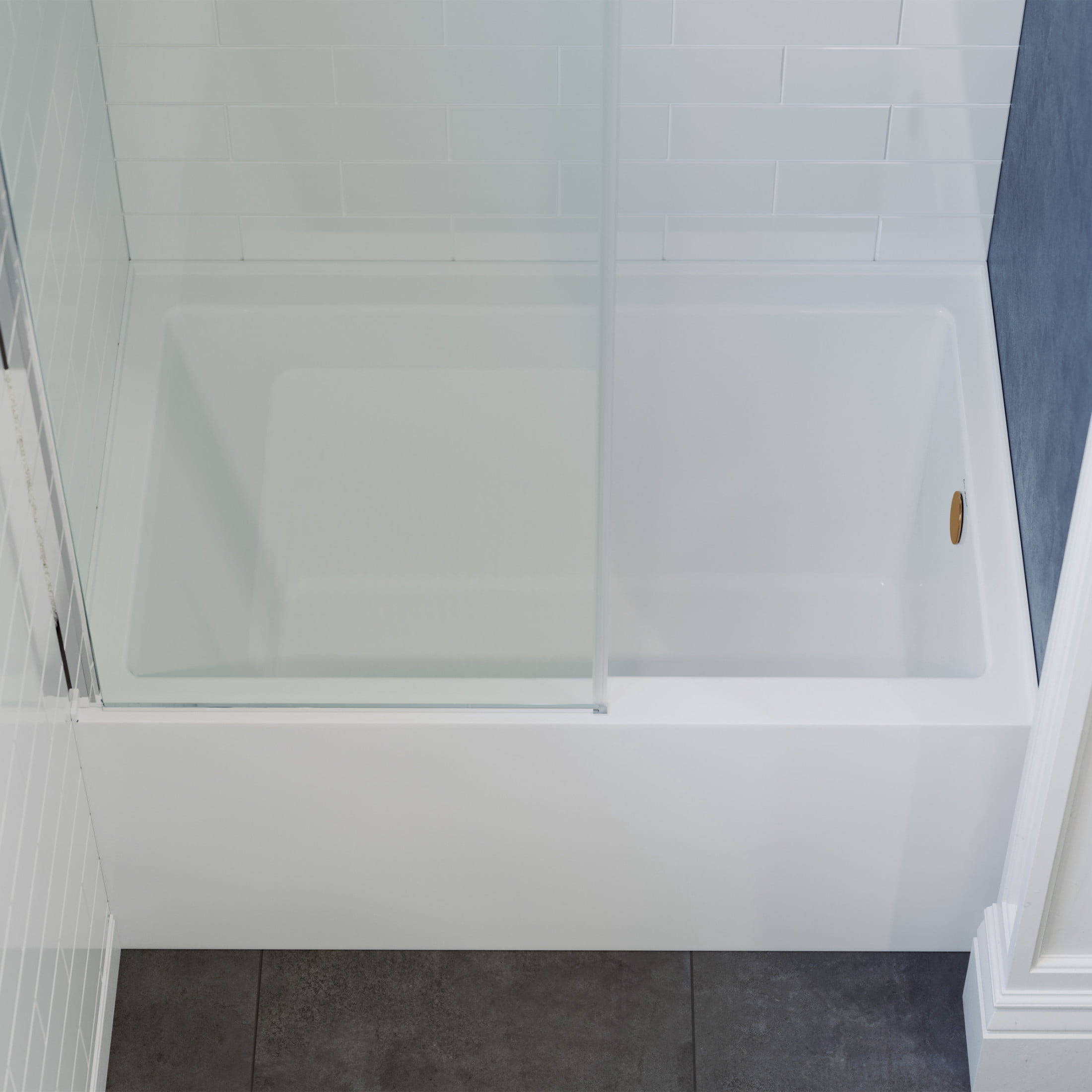 Voltaire 48" x 32" Right-Hand Drain Alcove Bathtub with Apron