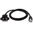 thumbnail image 1 of 1m 3.3ft RJ45 Male to Female Screw Panel Mount Ethernet Network Extension Cable, 1 of 3