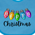 thumbnail image 4 of Inktastic Merry Christmas Rainbow Holiday Lights Boys or Girls Baby Bib, 4 of 4