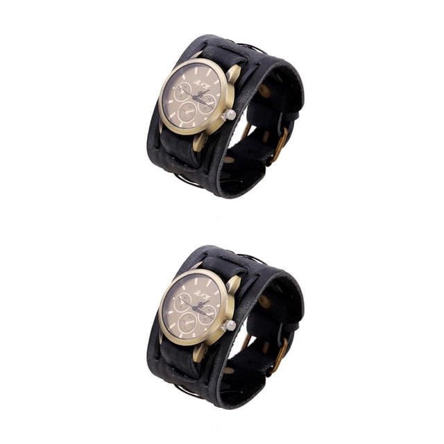 Reloj de hombre Qarigey Reloj de cuero decoración de moda Negro
