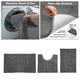thumbnail image 4 of 3 en 1 juegos de alfombras de baño antideslizantes peludas alfombras de baño Gris Sunnimix alfombra de baño, 4 of 8