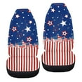 thumbnail image 6 of ZIATUBLE American Flag Starry Car Front Seat Covers 2 Pcs Polyester Vehicle Seat Cover Protectors for 4th of July Auto Interior Accessories Anti-Slip Saddle Blanket for Bucket Seat for Trucks Van, 6 of 7