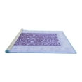 thumbnail image 2 of Ahgly Company Machine Washable Indoor Square Oriental Blue Traditional Area Rugs, 6' Square, 2 of 4