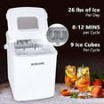 thumbnail image 2 of BOSCARE Ice Maker Machine,26lbs/24h Ice Cube Machine,Compact&Lightweight Ice Maker with Ice Scoop and Basket,white, 2 of 2