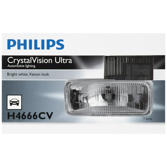 Philips Crystalvision Ultra SeaLED Beam H4666, 3 Contact Lugs, Clear, Always Change In Pairs!