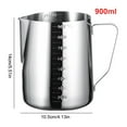 thumbnail image 2 of BLEEUS 900ml Milk Frothing Jug Stainless Steel With Scale Milk Pitcher For Kitchen Cafe Kitchen Daily Supplies (Steel Stamp Scale), 2 of 10