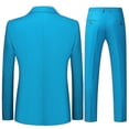 thumbnail image 3 of Men's 3 Pieces Elegant Solid One Button Slim Fit Suit Sets-c, 3 of 5