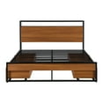 thumbnail image 6 of Sesslife Metal Bed Frame Queen Size with 4 Drawers, Black Platform with Sockets, USB Ports, Sturdy Steel Slat Support, Victorian Style Mattress Foundation, Iron Bed Frame for Bedroom, 6 of 10