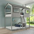 thumbnail image 5 of Chelsea Home Furniture Sarah Twin Cottage House Bunk Bed In Rustic Grey, 5 of 5