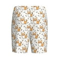 thumbnail image 4 of Rocae Corgi with Hearts for Men's Soft Sleep Pajama Shorts, Waistband and Pockets, 4 of 9