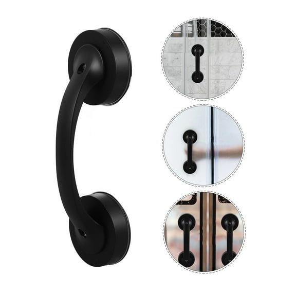 LOLIPPYY Black Plastic Bathroom Grab Bar Safety Handrail for Seniors and Disabled, Thickened Design for Secure Support
