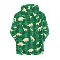 thumbnail image 2 of chaqlin Dinosaur Zip up Hoodies for Girls Boys Size 6-7 Casual Zipper Hooded Sweatshirt Music Notes Long Sleeve Hoodie Jacket Winter Sweaters with Pocket, 2 of 7