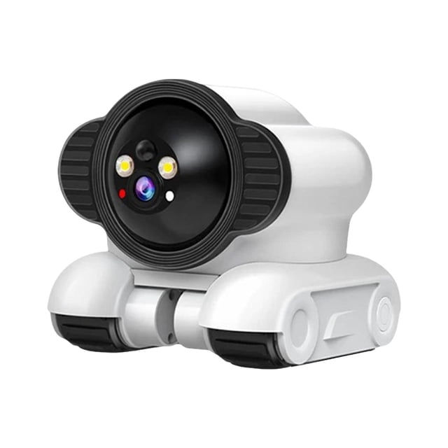 Cámara robot con ruedas, cámara de seguridad para perros y niñeras con comunicación bidireccional para mascotas, gatos, perros y bebés, ideal para Wi-Fi