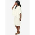thumbnail image 3 of Jessica London Women's Plus Size Cable Knit Cape Sweater Dress, 3 of 4
