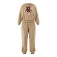 thumbnail image 4 of No Boundaries Teddy Fleece Hoodie and Joggers Set, 2-Piece, Women's and Women's Plus, 4 of 4