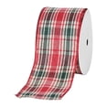 thumbnail image 2 of Christmas Plaid Ribbon Wired, Gingham Ribbon for Holiday Party Xmas Tree Decoration Gifts Wrapping Wreath Bow DIY Crafts Making Supplies Farmhouse Home Decor, 2 of 7