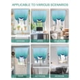 thumbnail image 5 of Teal Blue Ombre Tie Up Curtains for Windows 45 Inch Length Balloon Curtains Kitchen Adjustable Balloon Window Shade Modern Abstract Art Gradient Aesthetics Tie Up Bathroom Curtain Window 42"x45", 5 of 6