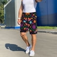 thumbnail image 4 of Haiem Colorful Floral2 Men's Pajama Short with Soft Woven Cotton Elastic Waistband Sleep Short-Large, 4 of 9