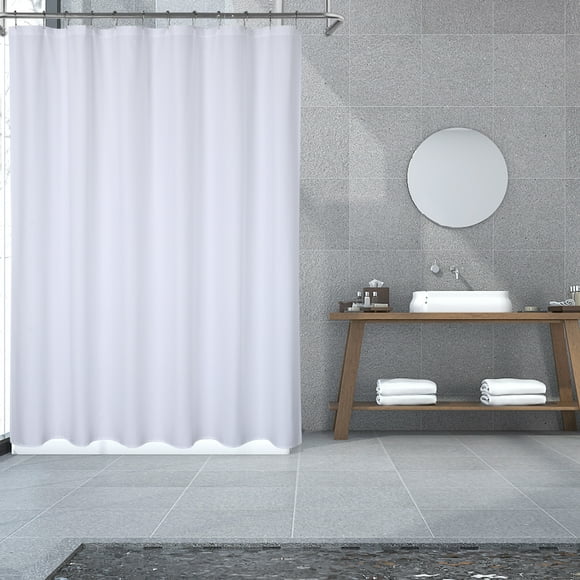 JoanKaren Shower Curtains for Bathroom,72"x 96" White Extra Long Faabric Shower Curtain,Embossed Pattern Shower Curtain,Machine Washable,Waterproof