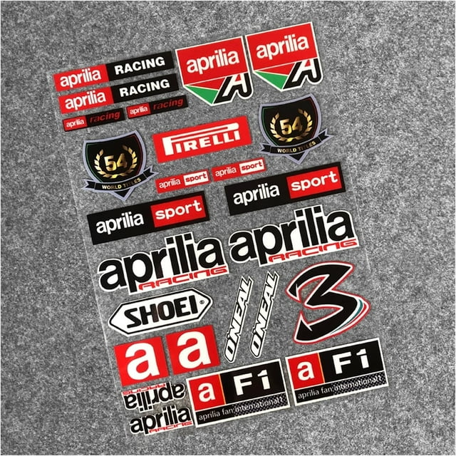 HSHDLDF Mingwangauto Décalcomanies Réfléchissantes pour Motocyclette Réservoir Accessoires d'Auto Autocollant de Carénage Compatible avec Aprilia DORSODURO 750 Factor Racing RSV RS Tuono SR50 (Couleur : 001)