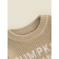 thumbnail image 6 of Suealasg Little Girl Boy Knit Sweater Long Sleeve Letters Embroidery Knit Sweater 6M 1T 2T 3T 4T 5T Kids Toddler Baby Fall Warm Loose Knitwear Sweater, 6 of 7