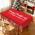 thumbnail image 5 of Nanqianyi Christmas Gingerbread Man Santa Tablecloth,60"x70",Waterproof Stain Resistant Rectangular Table Cover, 5 of 6