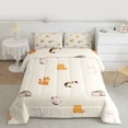 thumbnail image 2 of Feelyou Cute Kitten Lover Queen Comforter Set, Cat Animal Bedding Comforter Set, 3pcs, 2 of 8
