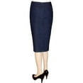 thumbnail image 2 of Women's Below The Knee Stretch Denim Pencil Skirt, 2 of 10